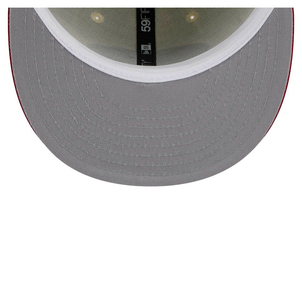 San Francisco 49ers New Era Main 59FIFTY Fitted Hat - Cream/Scarlet for sale