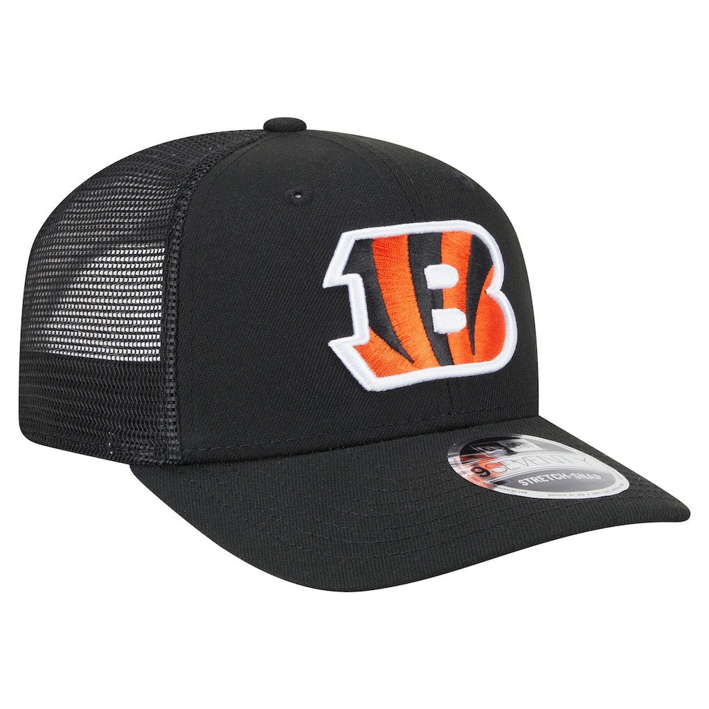 Cincinnati Bengals New Era Main Trucker 9SEVENTY Stretch-Snap Hat - Black on sale