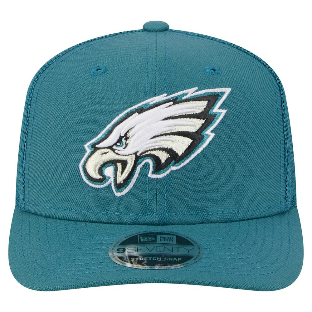 Philadelphia Eagles New Era Main Trucker 9SEVENTY Stretch-Snap Hat - Midnight Green online