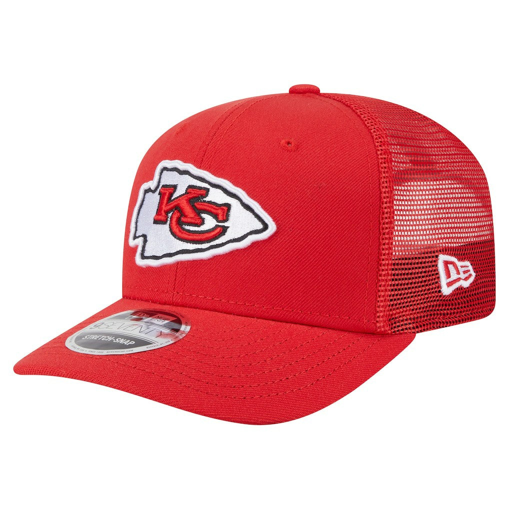 Kansas City Chiefs New Era Main Trucker 9SEVENTY Stretch-Snap Hat - Red outlet
