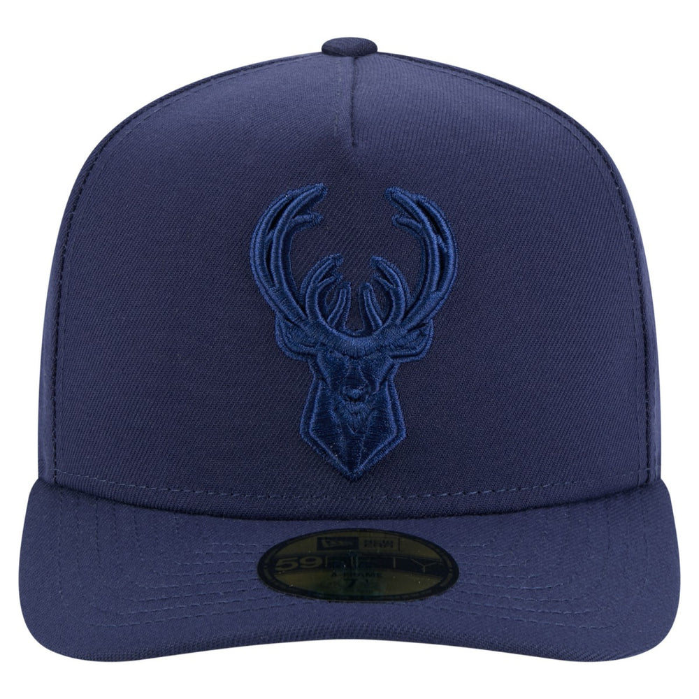 Milwaukee Bucks Colorpack A-Frame Pinch Front 59FIFTY Fitted Hat - Navy | New Era discount