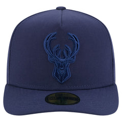 Milwaukee Bucks Colorpack A-Frame Pinch Front 59FIFTY Fitted Hat - Navy | New Era discount