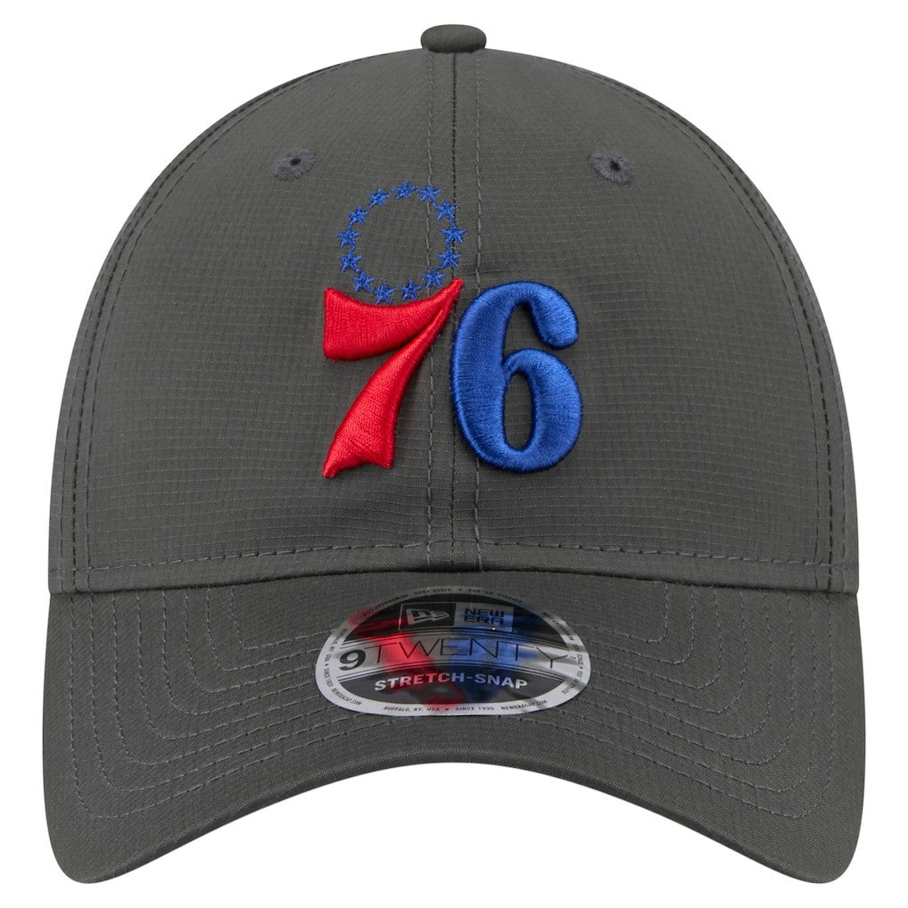 Philadelphia 76ers Active Ripstop 9TWENTY Adjustable Hat - Charcoal | New Era on sale