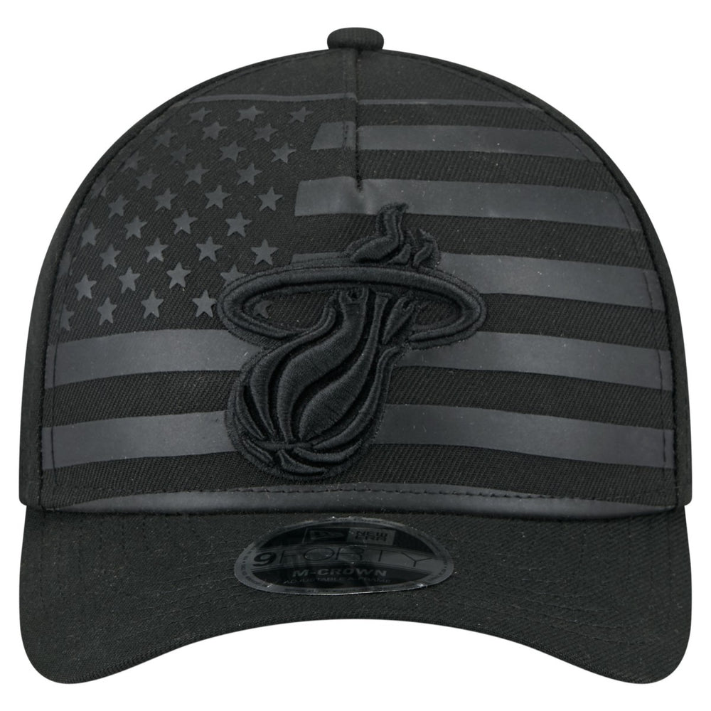 Miami Heat Game Day Flag A-Frame 9FORTY Adjustable Hat - Black | New Era discount