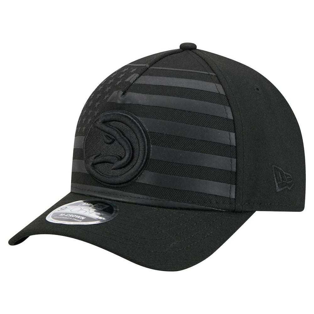 Atlanta Hawks Game Day Flag A-Frame 9FORTY Adjustable Hat - Black | New Era outlet