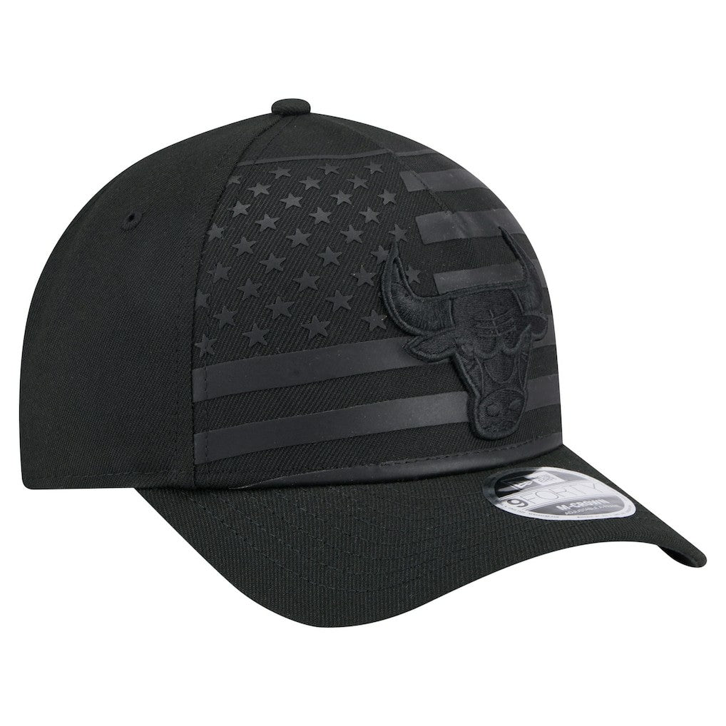 Chicago Bulls Game Day Flag A-Frame 9FORTY Adjustable Hat - Black | New Era on sale
