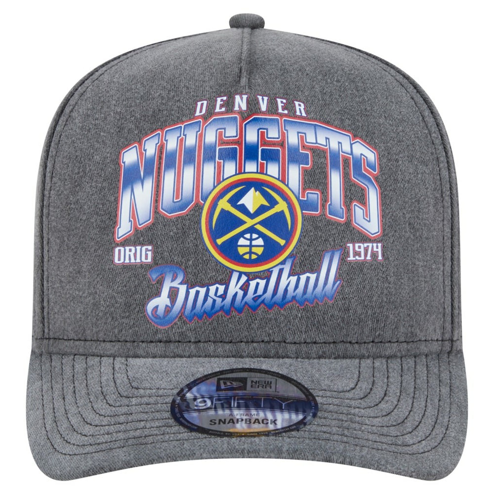 Denver Nuggets Throwback Washed Pre-Curved 9FIFTY Snapback Hat sale - Charcoal | New Era on sale
