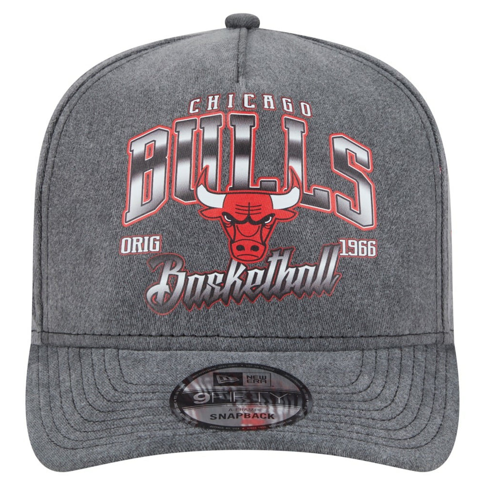 Chicago Bulls Throwback Washed Pre-Curved 9FIFTY Snapback Hat - Charcoal | New Era on sale