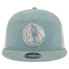 Dallas Mavericks Adventure Denim Split Panel 9FIFTY Snapback Trucker Hat | New Era sale