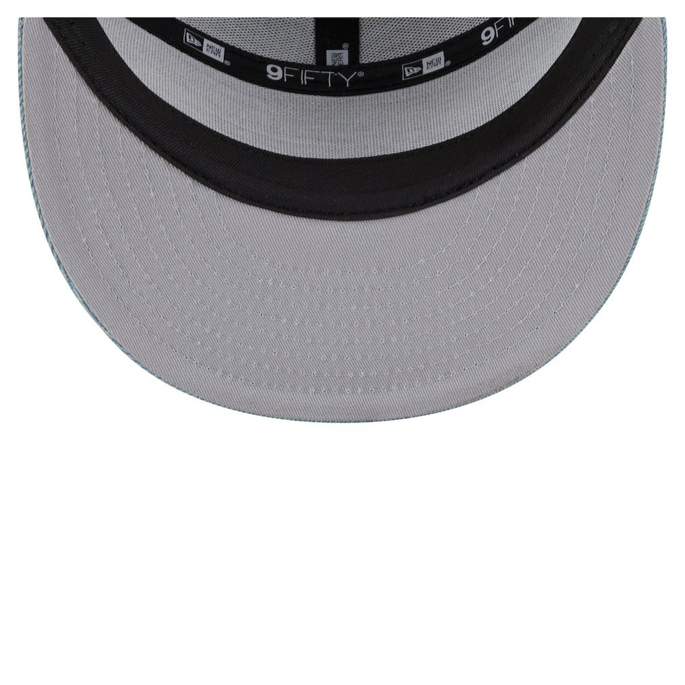 Boston Celtics Adventure Denim Split Panel 9FIFTY Snapback Trucker Hat | New Era discount