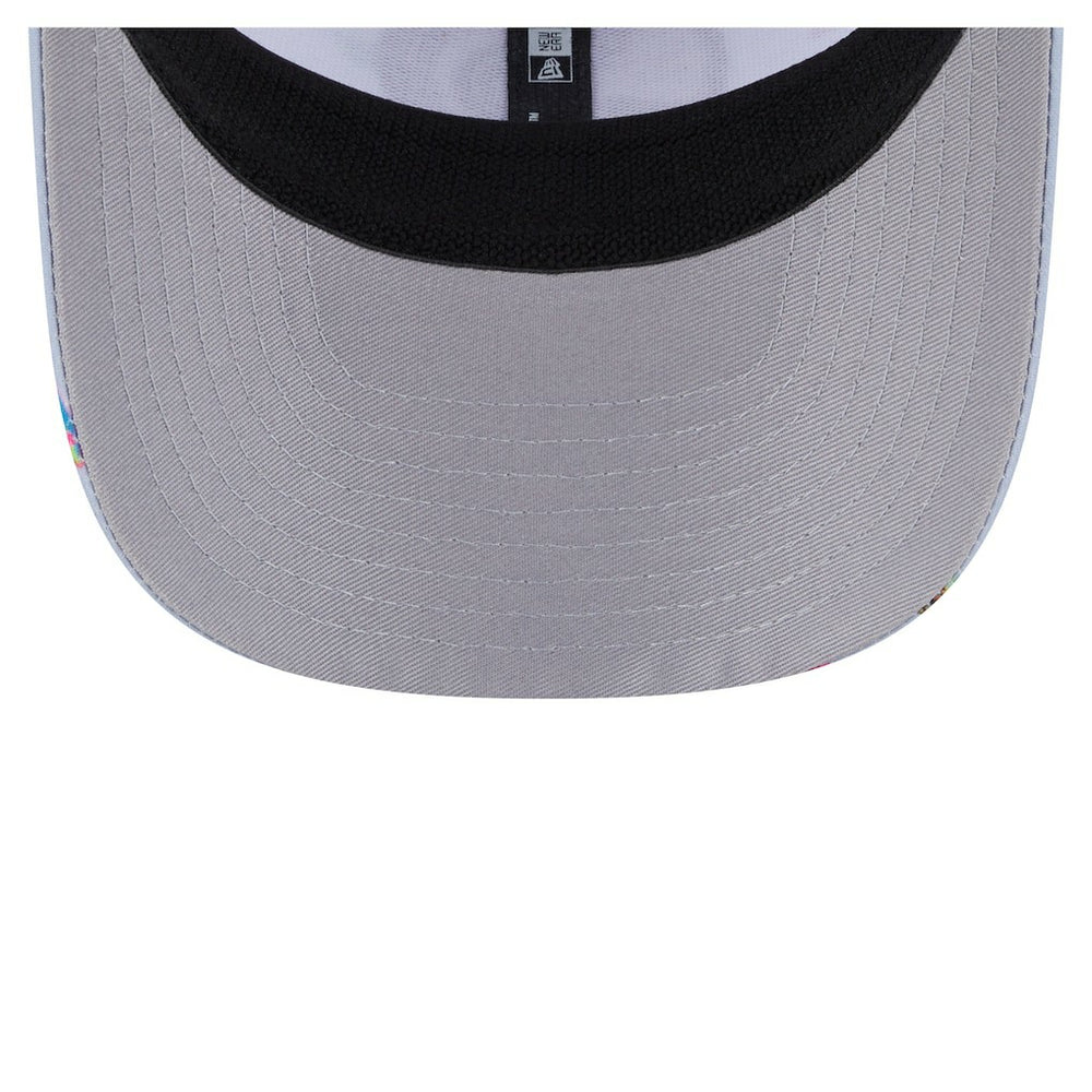 Atlanta Hawks Adventure Aloha Pattern 9SEVENTY Stretch-Snap Hat - Light Blue/Gray | New Era shop