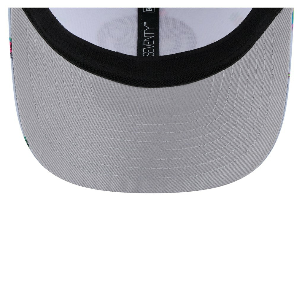 Brooklyn Nets Adventure Aloha Pattern 9SEVENTY Stretch-Snap Hat - Light Blue/Gray | New Era shop