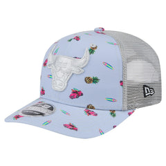 Chicago Bulls Adventure Aloha Pattern 9SEVENTY Stretch-Snap Hat - Light Blue/Gray | New Era for sale