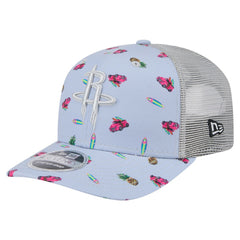 Houston Rockets Adventure Aloha Pattern 9SEVENTY Stretch-Snap Hat sale - Light Blue/Gray | New Era for sale