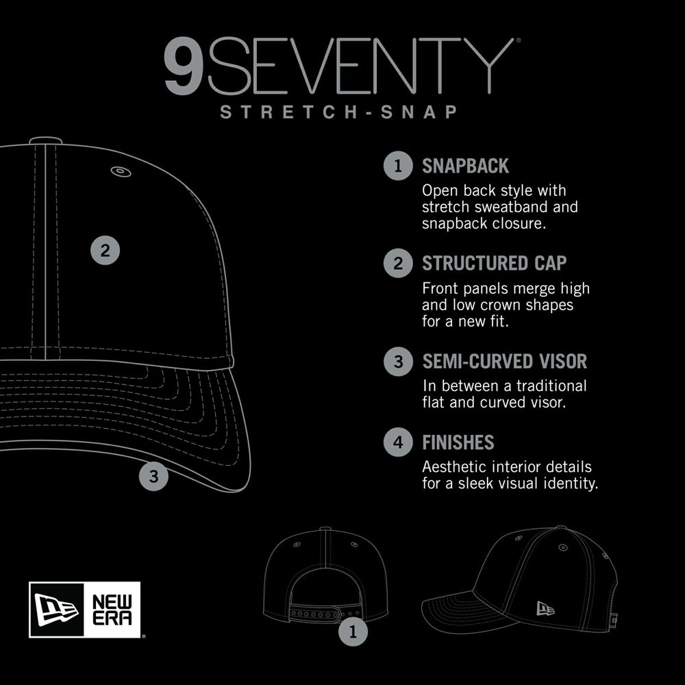 Miami Heat Adventure Aloha Pattern 9SEVENTY Stretch-Snap Hat - Light Blue/Gray | New Era outlet