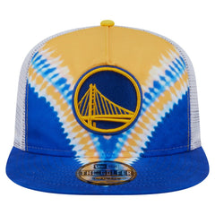 Golden State Warriors Throwback Dye Golfer Snapback Hat sale - Royal/Gold | New Era for sale