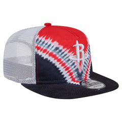 Houston Rockets Throwback Dye Golfer Snapback Hat sale - Black/Red | New Era cheap