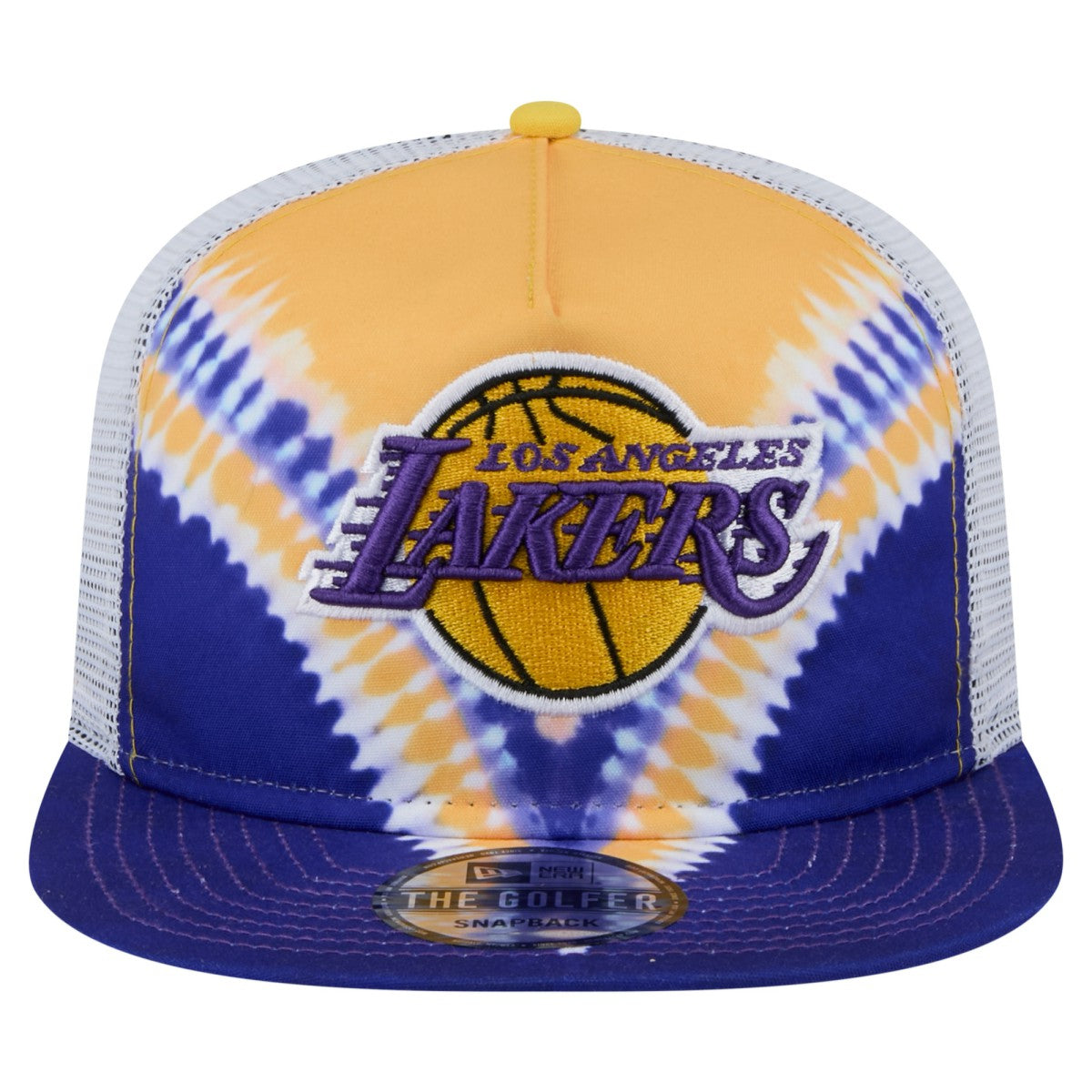 Los Angeles Lakers Throwback Dye Golfer Snapback Hat - Purple/Gold | New Era for sale