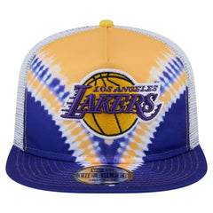 Los Angeles Lakers Throwback Dye Golfer Snapback Hat - Purple/Gold | New Era for sale