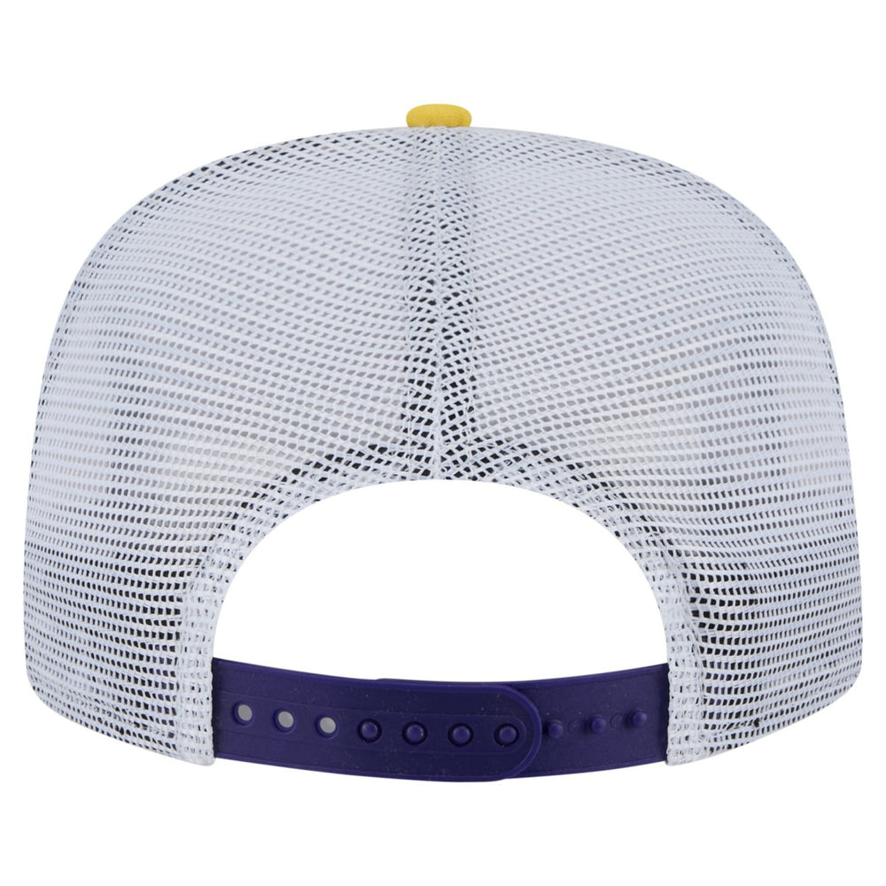 Los Angeles Lakers Throwback Dye Golfer Snapback Hat - Purple/Gold | New Era for sale