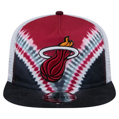 Miami Heat Throwback Dye Golfer Snapback Hat - Black/Red | New Era online