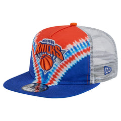 New York Knicks Throwback Dye Golfer Snapback Hat - Blue/Orange | New Era shop