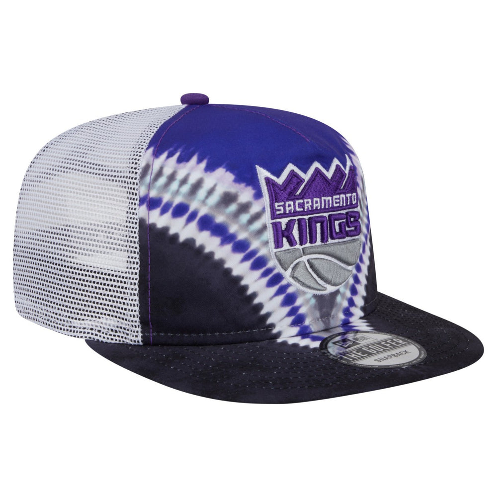 Sacramento Kings Throwback Dye Golfer Snapback Hat - Black/Purple | New Era on sale