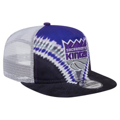 Sacramento Kings Throwback Dye Golfer Snapback Hat - Black/Purple | New Era on sale