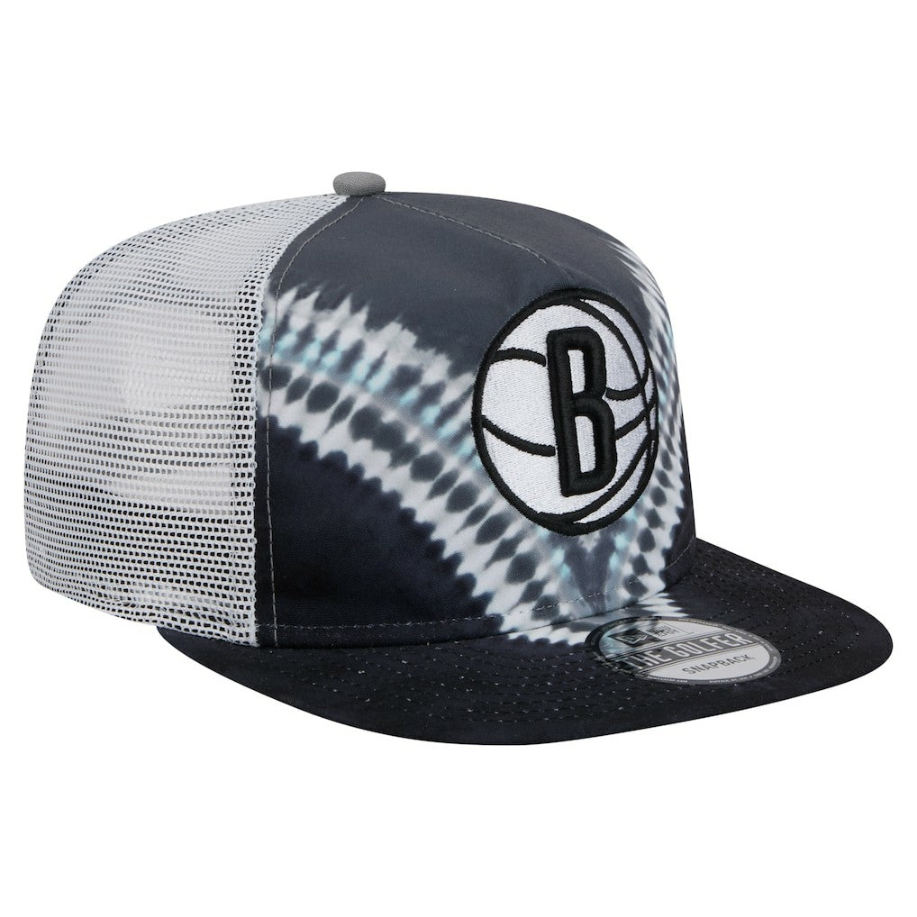 Brooklyn Nets Throwback Dye Golfer Snapback Hat - Black/Gray | New Era shop