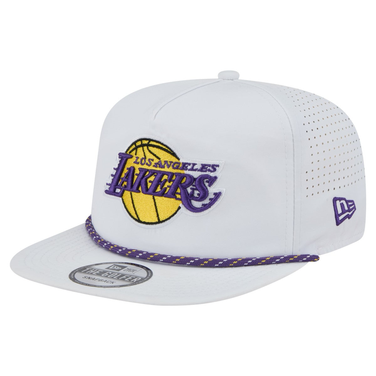 Los Angeles Lakers Performance Rope Golfer Adjustable Hat - White | New Era sale