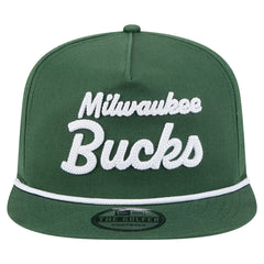 Milwaukee Bucks Team Text Golfer Snapback Hat - Hunter Green | New Era on sale