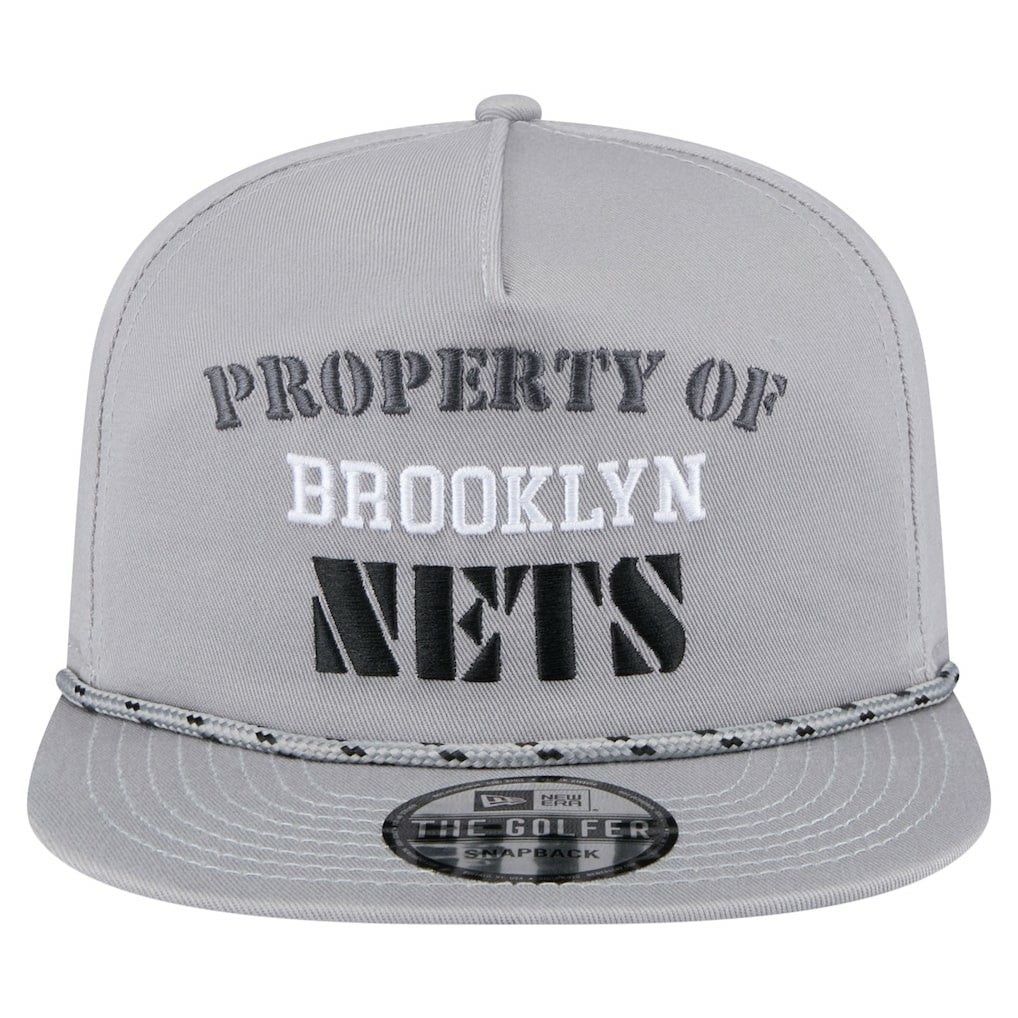 Brooklyn Nets Throwback Property Of Golfer Snapback Hat - Gray | New Era shop