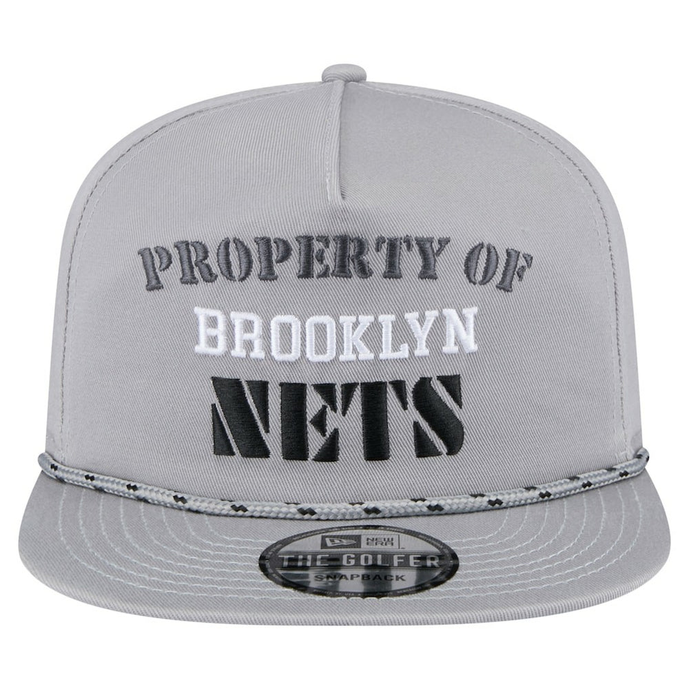 Brooklyn Nets Throwback Property Of Golfer Snapback Hat - Gray | New Era shop