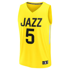 Cody Williams Utah Jazz 2024 NBA Draft Fast Break Player Jersey - Icon Edition - Yellow | Fanatics sale