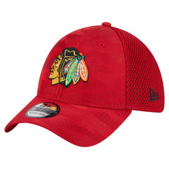 Chicago Blackhawks New Era Active Subtle Camo 39THIRTY Flex Hat Red