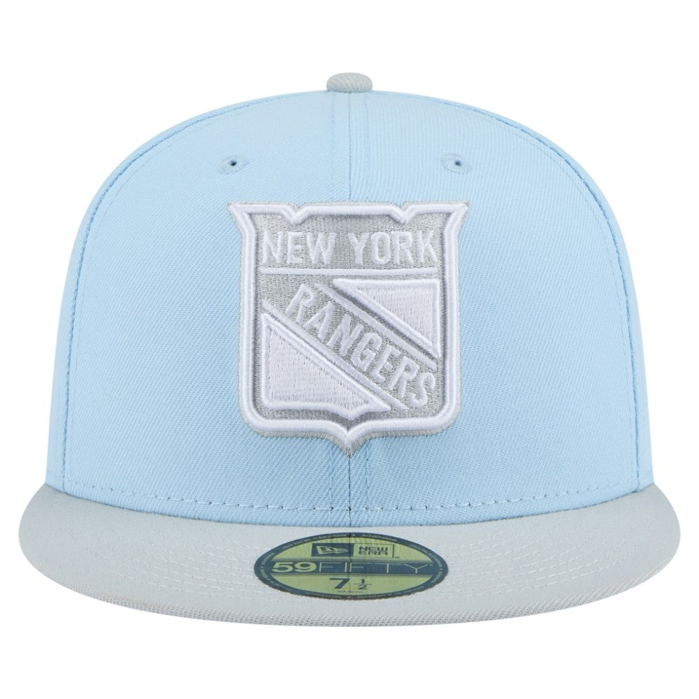New York Rangers New Era Color Pack 2-Tone 59FIFTY Fitted Hat Light Blue/Gray