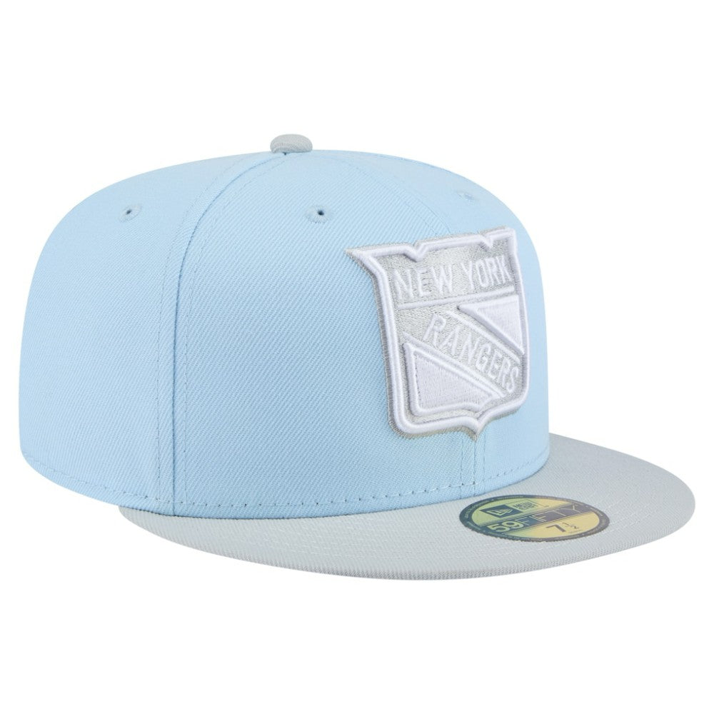 New York Rangers New Era Color Pack 2-Tone 59FIFTY Fitted Hat Light Blue/Gray