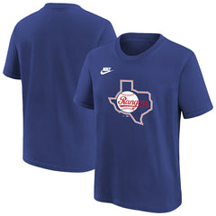Texas Rangers Youth Cooperstown Collection Team Logo T-Shirt - Royal | Nike