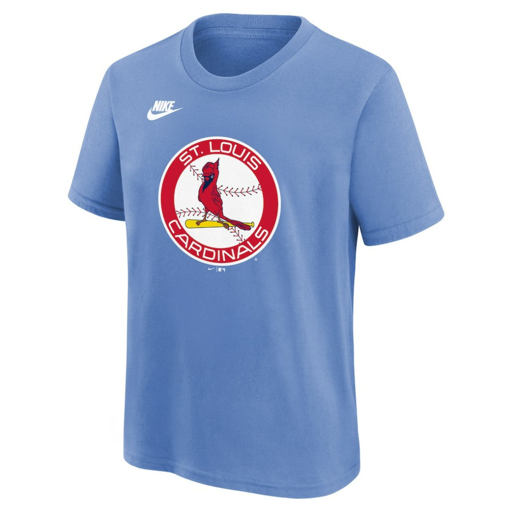 St. Louis Cardinals Youth Team Logo T-Shirt - Light Blue | Nike