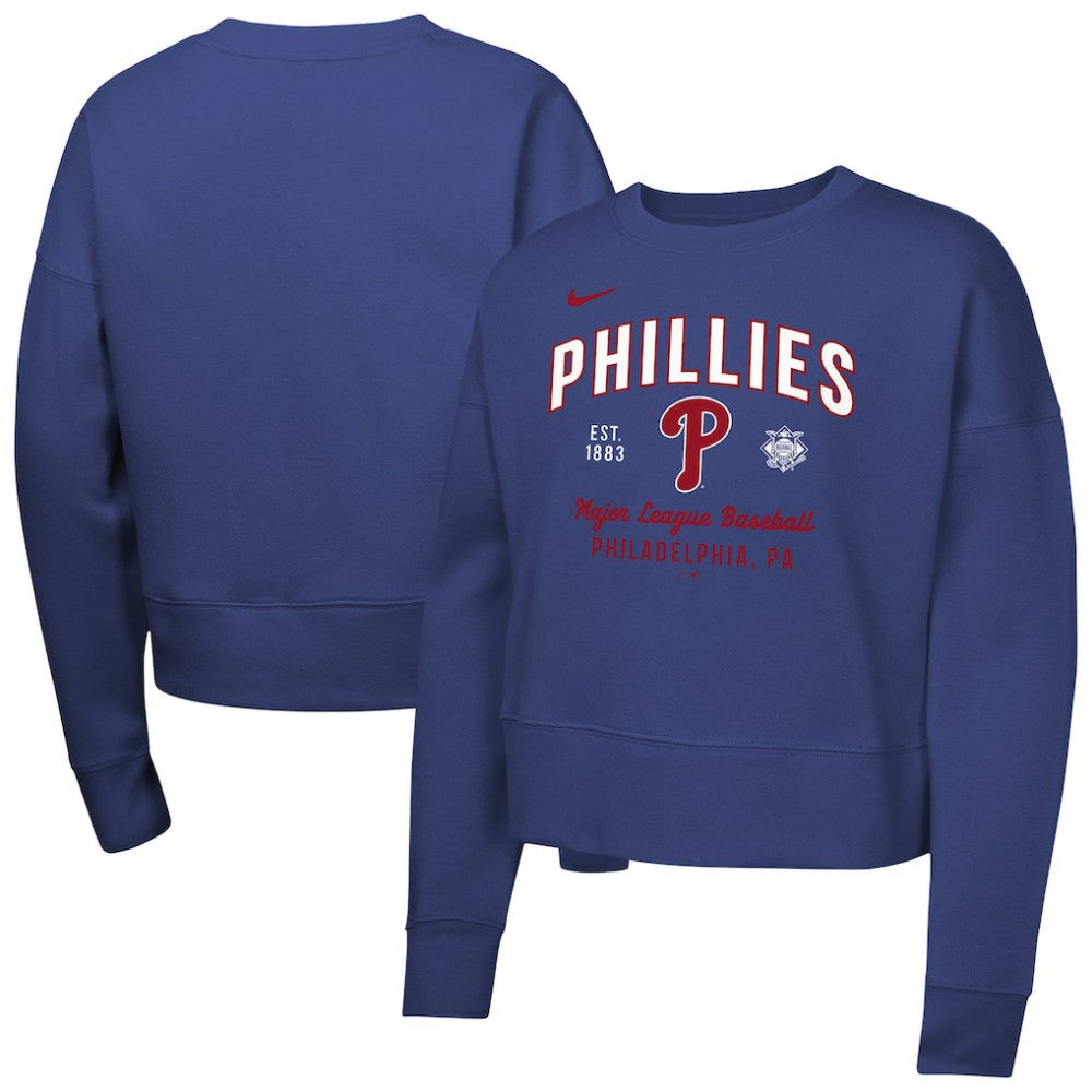 Philadelphia Phillies Girls Youth Fleece Sweatshirt - Royal | Nike