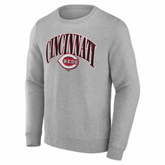 Cincinnati Reds Arch Pullover Sweatshirt - Gray
