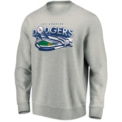 Los Angeles Dodgers Heater Pullover Sweatshirt - Gray