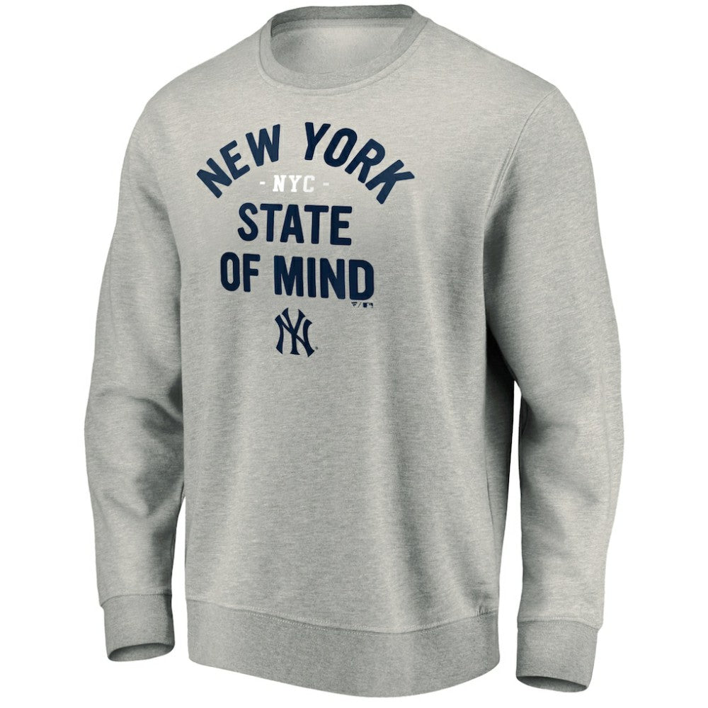 New York Yankees Heater Pullover Sweatshirt - Gray