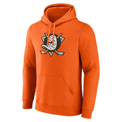 Anaheim Ducks Fanatics Primary Logo Fleece Pullover Hoodie Orange