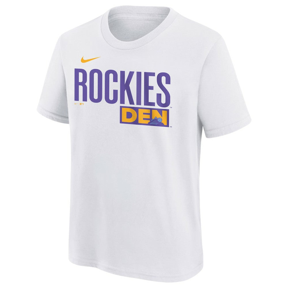 Colorado Rockies Youth 2025 City Connect Wordmark T-Shirt - White | Nike