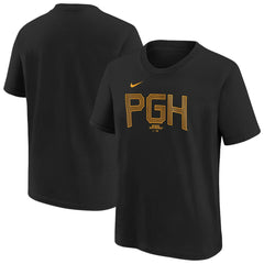 Pittsburgh Pirates Youth City Connect Wordmark T-Shirt - Black | Nike