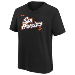 San Francisco Giants Youth 2025 City Connect Wordmark T-Shirt - Black | Nike