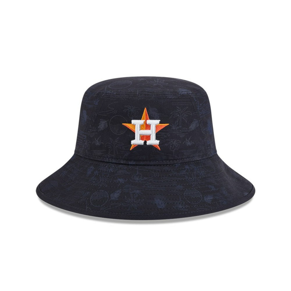 Houston Astros Youth 2025 Spring Training All Over Print Bucket Hat - Navy | New Era