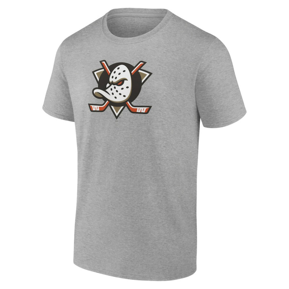 Anaheim Ducks Primary Logo T-Shirt Heather Gray