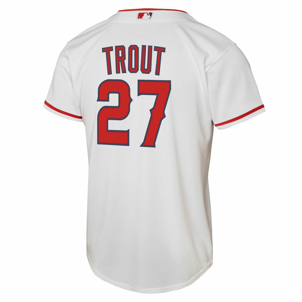 Mike Trout Los Angeles Angels Youth Home Replica Player Jersey - White | Nike